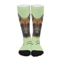 German Shepherd Dog Portrait Print Long Socks