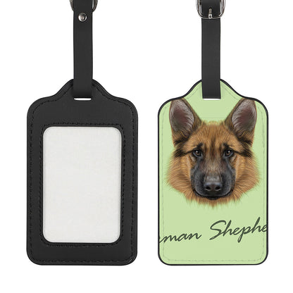 German Shepherd Dog Portrait Print Luggage Tag
