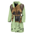 German Shepherd Dog Portrait Print Men's Bathrobe