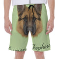 German Shepherd Dog Portrait Print Men's Beach Shorts