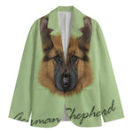 German Shepherd Dog Portrait Print Men's Blazer