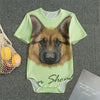 German Shepherd Dog Portrait Print Men's Bodysuit