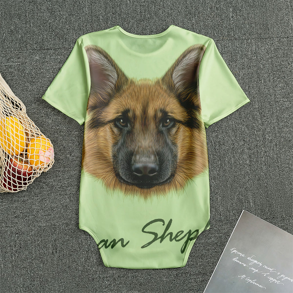 German Shepherd Dog Portrait Print Men's Bodysuit