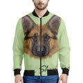 German Shepherd Dog Portrait Print Men's Bomber Jacket