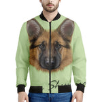 German Shepherd Dog Portrait Print Men's Bomber Jacket