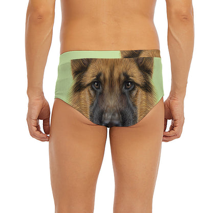 German Shepherd Dog Portrait Print Men's Briefs