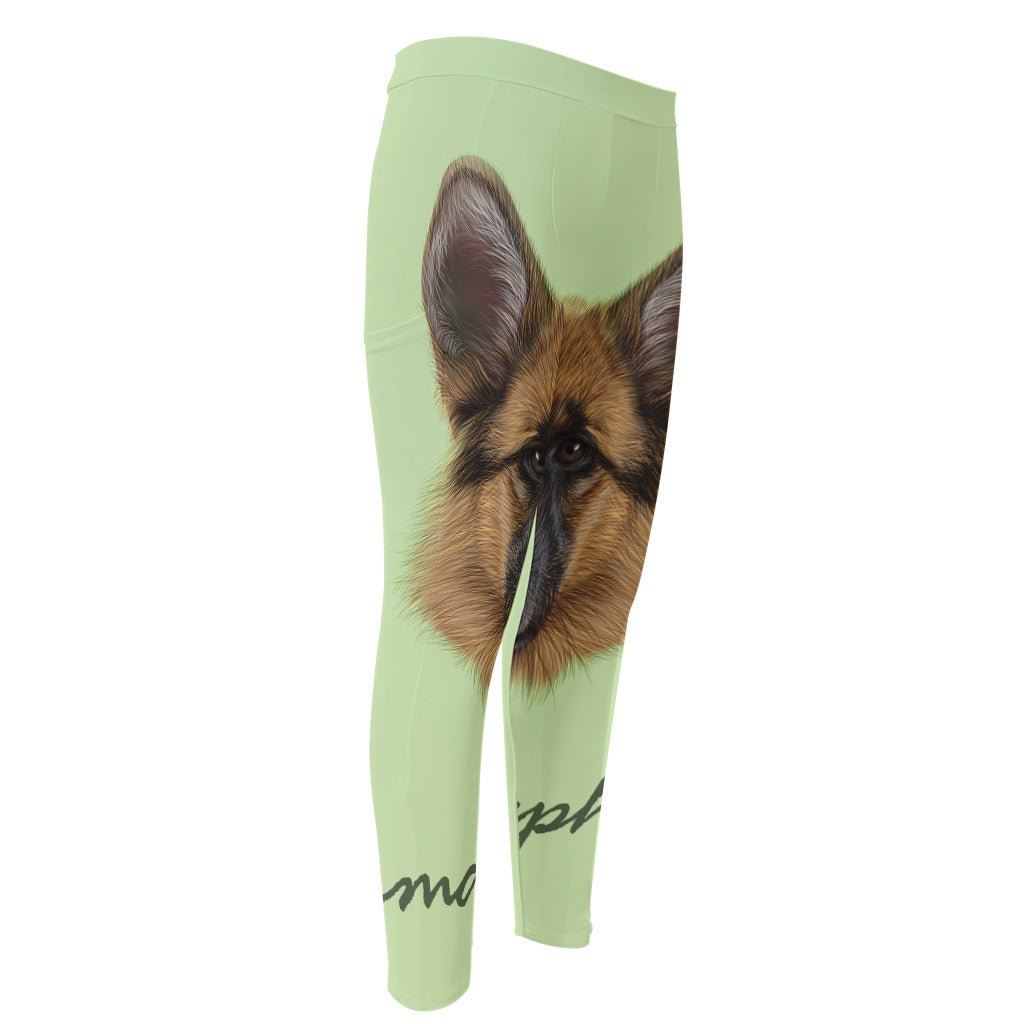 German Shepherd Dog Portrait Print Men's Compression Pants