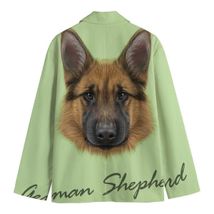 German Shepherd Dog Portrait Print Men's Cotton Blazer