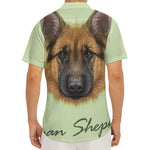 German Shepherd Dog Portrait Print Men's Deep V-Neck Shirt