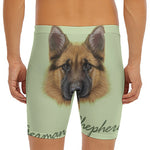 German Shepherd Dog Portrait Print Men's Long Boxer Briefs