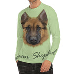 German Shepherd Dog Portrait Print Men's Long Sleeve Rash Guard
