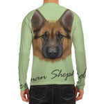 German Shepherd Dog Portrait Print Men's Long Sleeve Rash Guard
