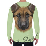 German Shepherd Dog Portrait Print Men's Long Sleeve T-Shirt