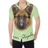 German Shepherd Dog Portrait Print Men's Shirt