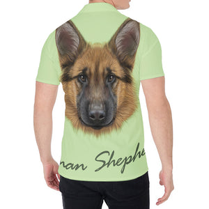 German Shepherd Dog Portrait Print Men's Shirt