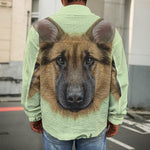 German Shepherd Dog Portrait Print Men's Shirt Jacket