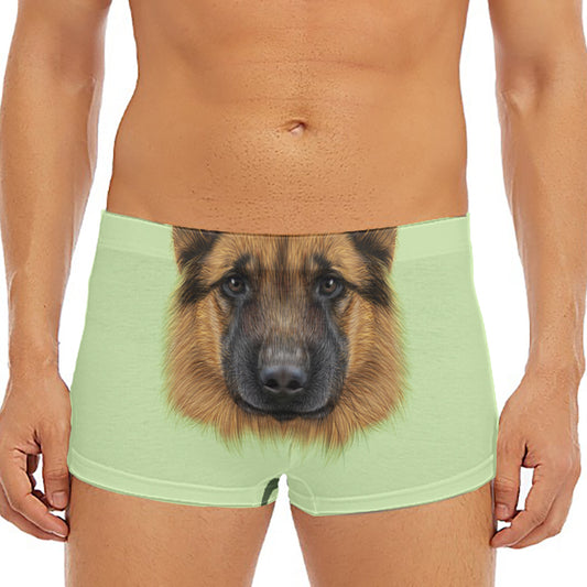 German Shepherd Dog Portrait Print Men's Short Boxer Briefs