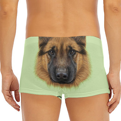 German Shepherd Dog Portrait Print Men's Short Boxer Briefs