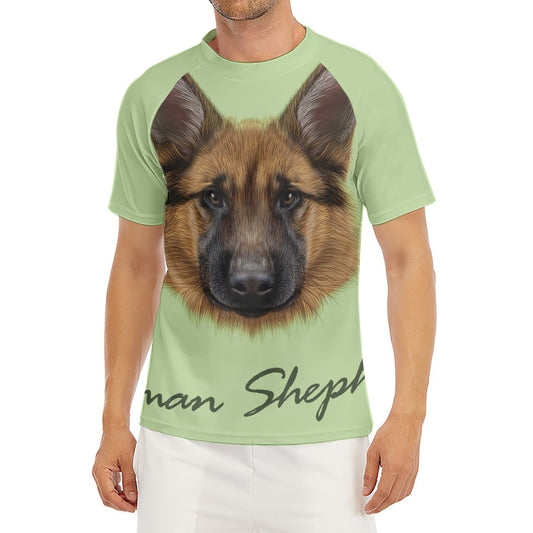 German Shepherd Dog Portrait Print Men's Short Sleeve Rash Guard