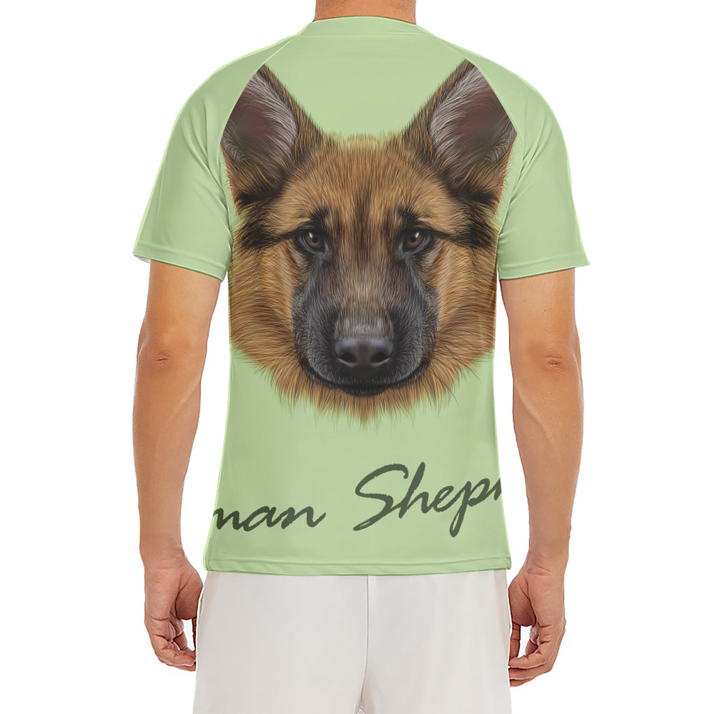 German Shepherd Dog Portrait Print Men's Short Sleeve Rash Guard