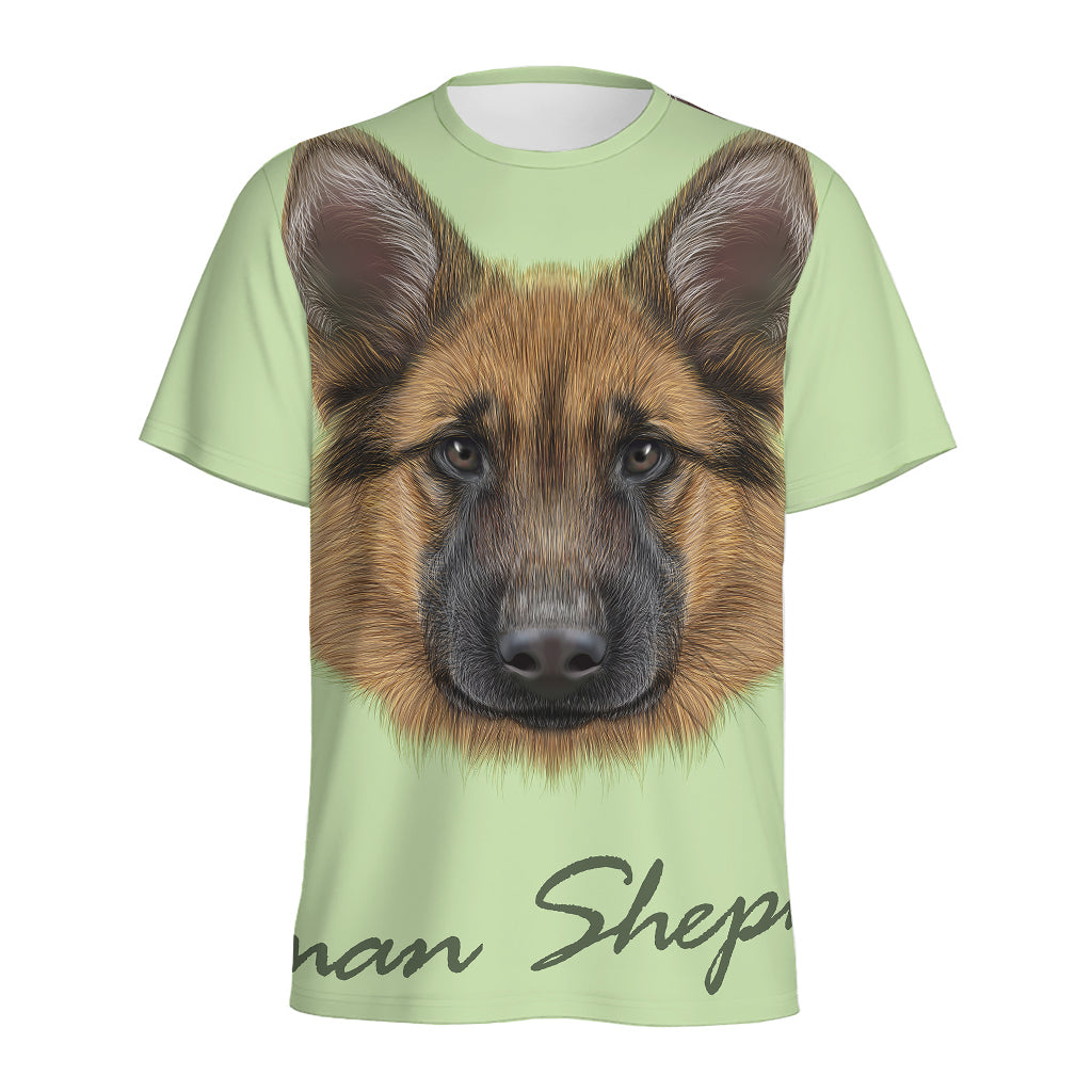 German Shepherd Dog Portrait Print Men's Sports T-Shirt