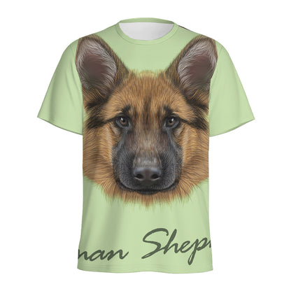 German Shepherd Dog Portrait Print Men's Sports T-Shirt