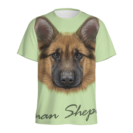 German Shepherd Dog Portrait Print Men's Sports T-Shirt