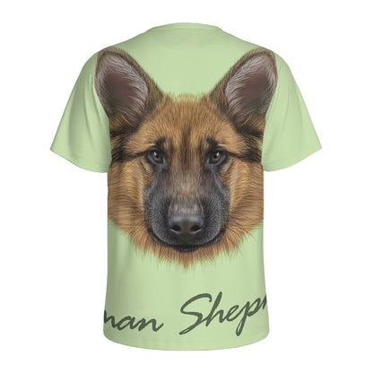 German Shepherd Dog Portrait Print Men's Sports T-Shirt