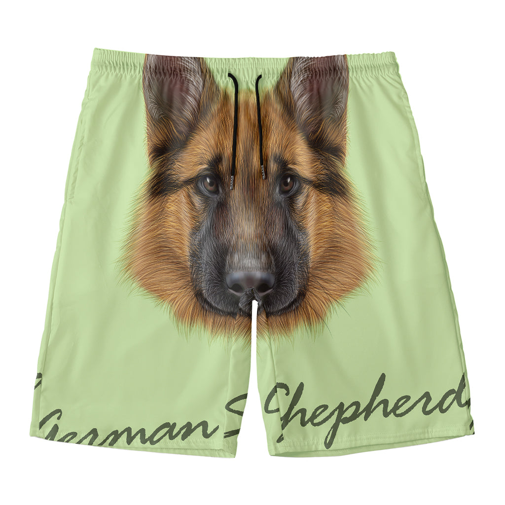 German Shepherd Dog Portrait Print Men's Swim Trunks