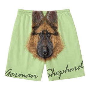 German Shepherd Dog Portrait Print Men's Swim Trunks