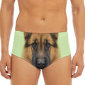 German Shepherd Dog Portrait Print Men's Triangle Swim Briefs