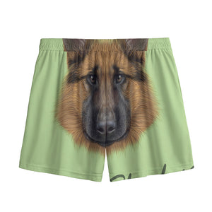 German Shepherd Dog Portrait Print Mesh Shorts