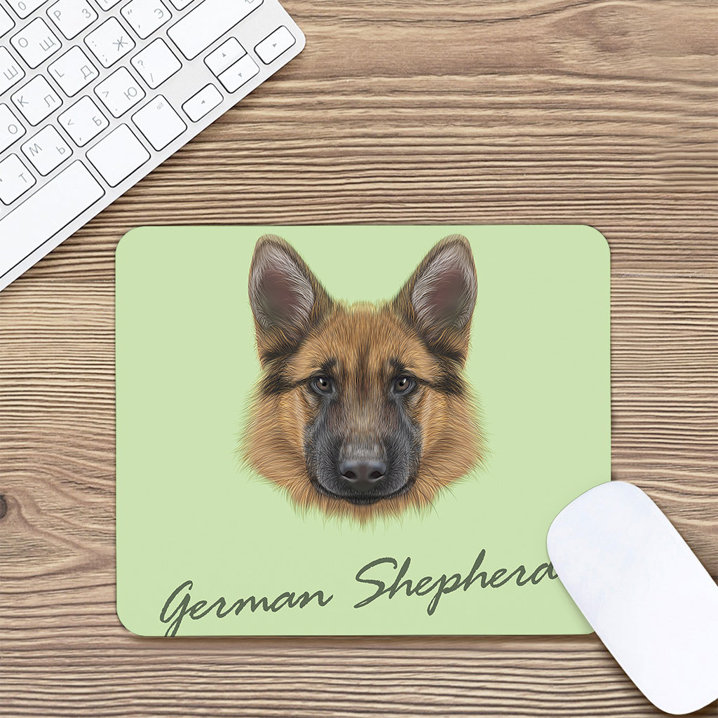 German Shepherd Dog Portrait Print Mouse Pad