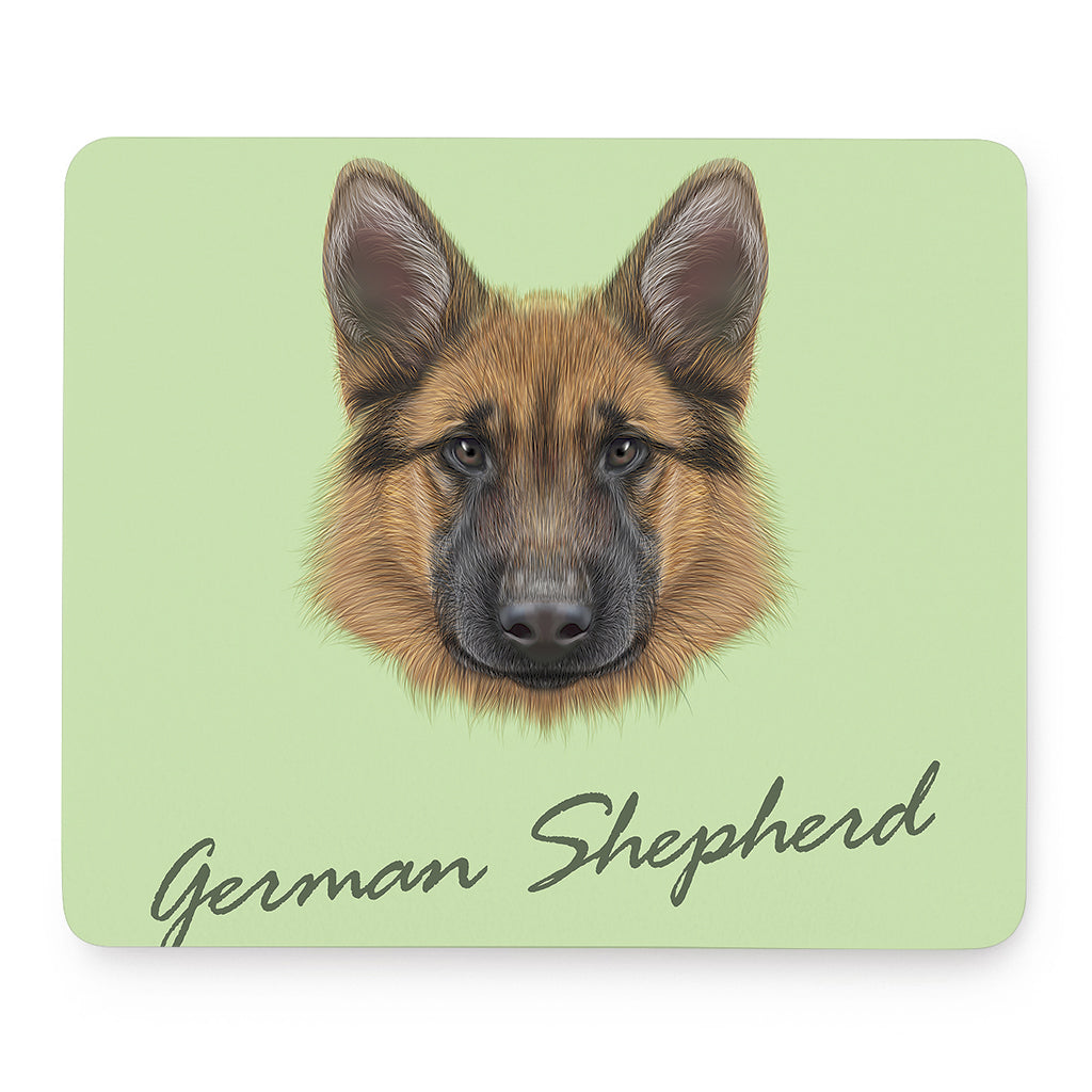German Shepherd Dog Portrait Print Mouse Pad