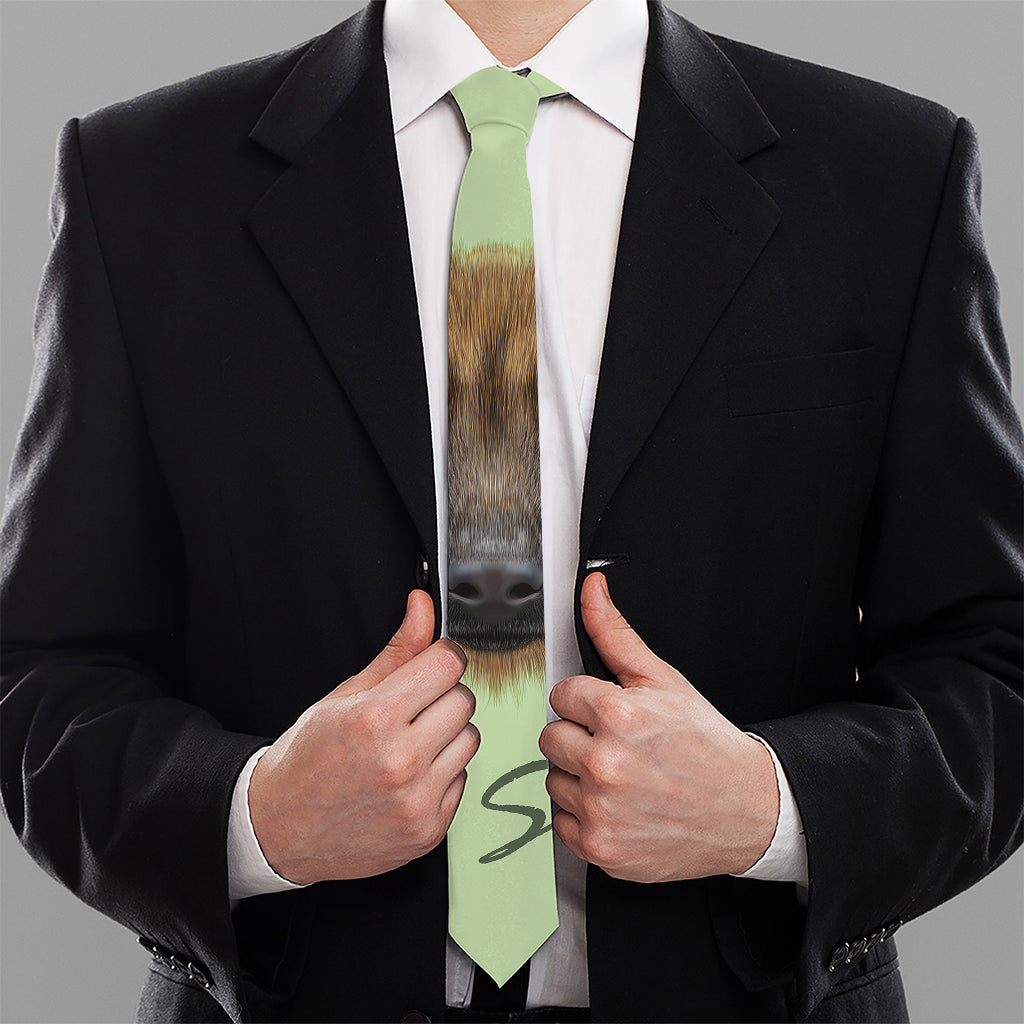 German Shepherd Dog Portrait Print Necktie