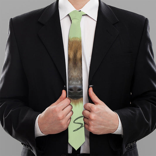 German Shepherd Dog Portrait Print Necktie