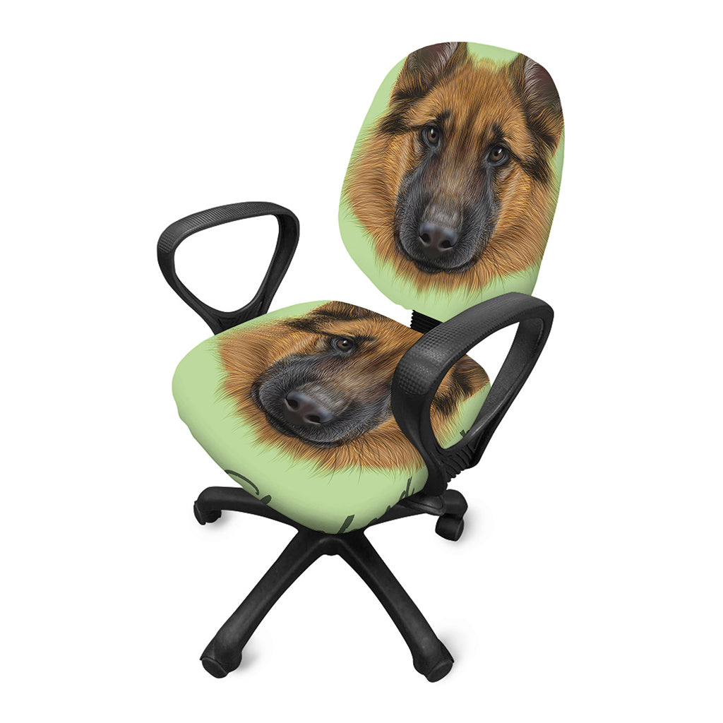 German Shepherd Dog Portrait Print Office Chair Cover