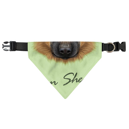German Shepherd Dog Portrait Print Over The Collar Dog Bandana