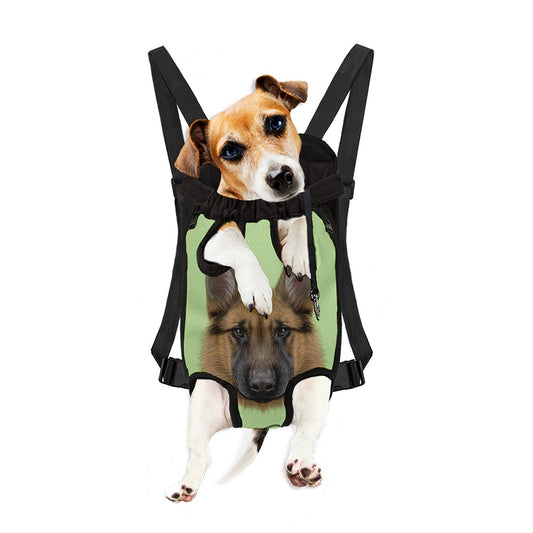 German Shepherd Dog Portrait Print Pet Carrier Backpack