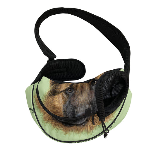 German Shepherd Dog Portrait Print Pet Sling Carrier