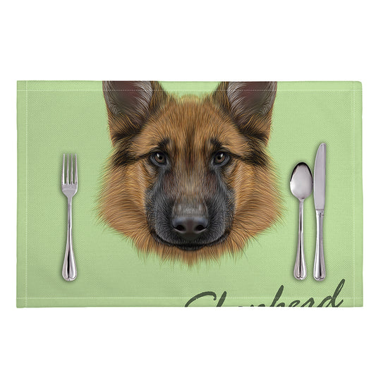 German Shepherd Dog Portrait Print Placemat