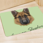 German Shepherd Dog Portrait Print Polyester Doormat