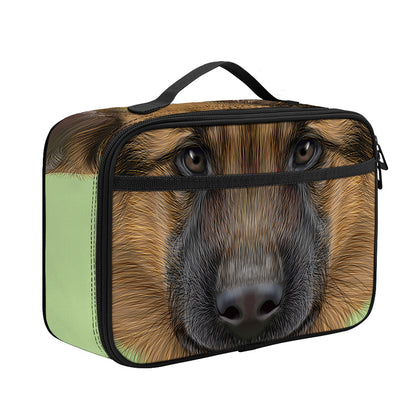 German Shepherd Dog Portrait Print Portable Lunch Bag