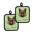 German Shepherd Dog Portrait Print Pot Holders