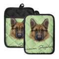 German Shepherd Dog Portrait Print Pot Holders With Pocket