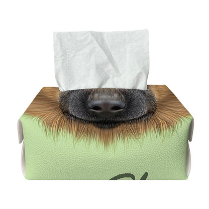 German Shepherd Dog Portrait Print Rectangle Tissue Box Cover