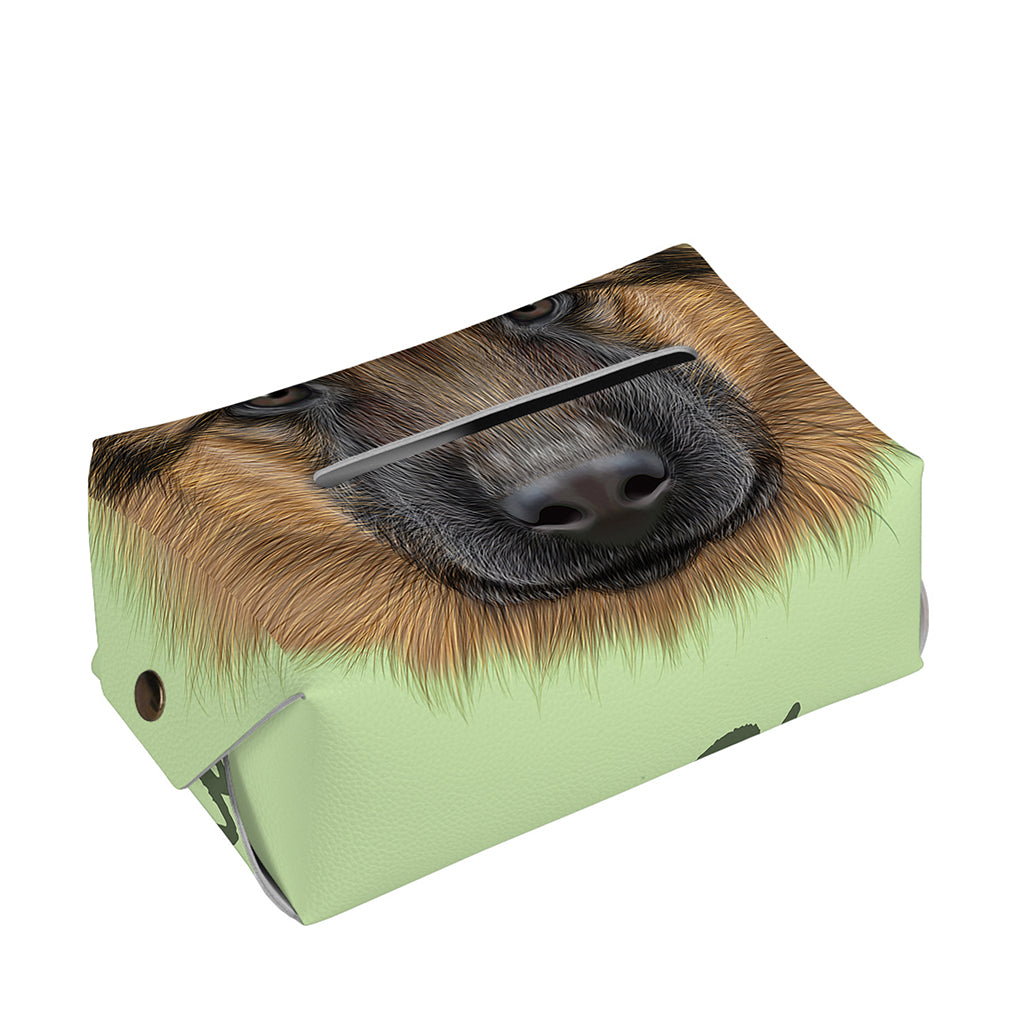 German Shepherd Dog Portrait Print Rectangle Tissue Box Cover