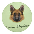 German Shepherd Dog Portrait Print Round Blanket