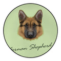 German Shepherd Dog Portrait Print Round Floor Mat
