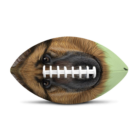 German Shepherd Dog Portrait Print Rugby Ball